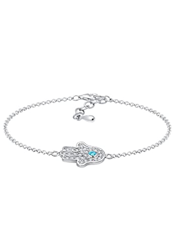 Elli Armband Damen Hamsa Hand mit Zirkonia in 925 Sterling Silber von Elli