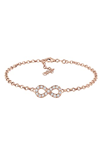 Elli Armband Damen Infinity Symbol Unendlichkeit Basic mit Kristalle aus 925 Sterling Silber von Elli