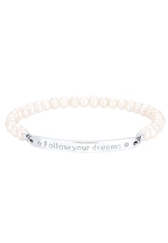 Elli Damen Armband elegant mit Süßwasserperlen und Kristallen von Elli