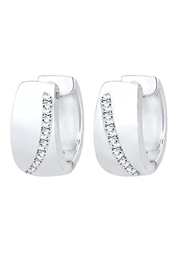 Elli Ohrringe Damen Creolen mit Kristallen in 925 Sterling Silber von Elli