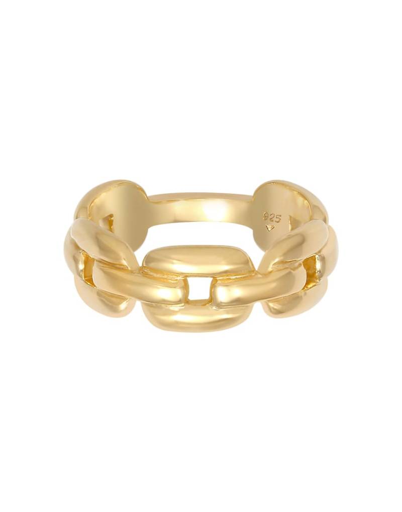 Elli - Damen-Gliederketten-Ring in Goldoptik 925er Sterlingsilber im Blogger-Style-Goldfarben von Elli