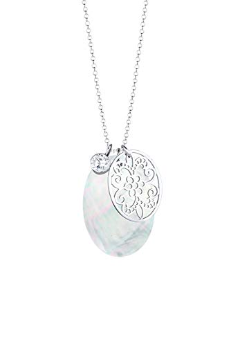 Elli Halskette Perlmutt Ornament Zirkonia 925 Sterling Silber von Elli