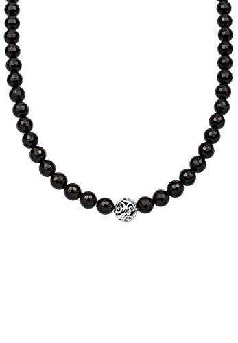 Elli Halskette Damen Kugel Ornament Onyx in 925 Sterling Silber von Elli