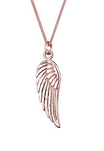 Elli Halskette Damen Engel Flügel Anhänger Symbol Boho Trend in 925 Sterling Silber Rosévergoldet von Elli