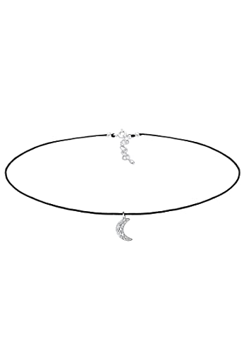 Elli Halskette Choker Halbmond Kristalle Silber von Elli