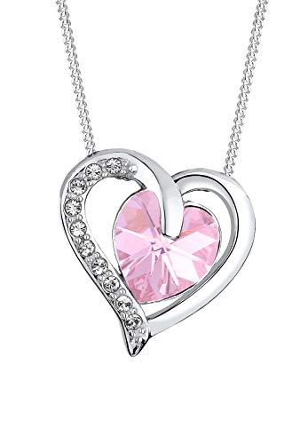 Elli Halskette Damen Herz Love mit Kristalle in 925 Sterling Silber von Elli