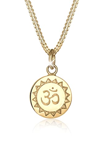 Elli Halskette Damen Om Mantra Yoga in 925 Sterling Silber vergoldet von Elli