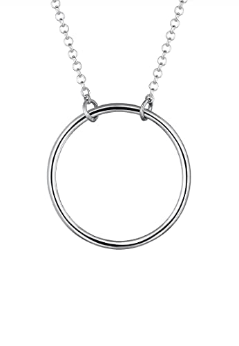 Elli Halskette Damen Kreis Geo Minimal in 925 Sterling Silber von Elli