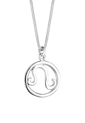 Elli Damen Halskette Sternzeichen Anhänger Löwe Symbol filigran in 925 Sterling Silber von Elli