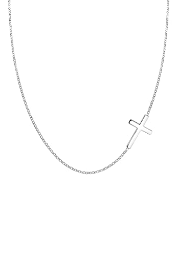 Elli Halskette Damen Kreuz Anhänger Religion Basic in 925 Sterling Silber Vergoldet von Elli