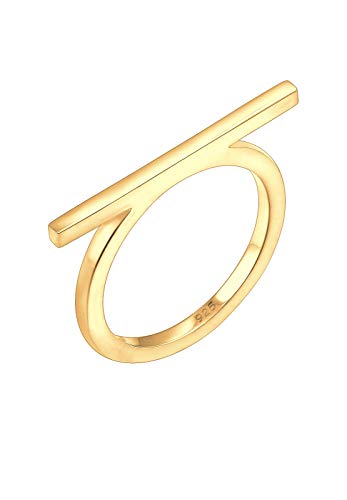 Elli Ring Damen Geo Minimal Blogger Trend Edgy in 925 Sterling Silber von Elli