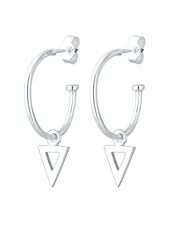 Elli Ohrringe Damen Creole Dreieck Geo Trend in 925 Sterling Silber von Elli