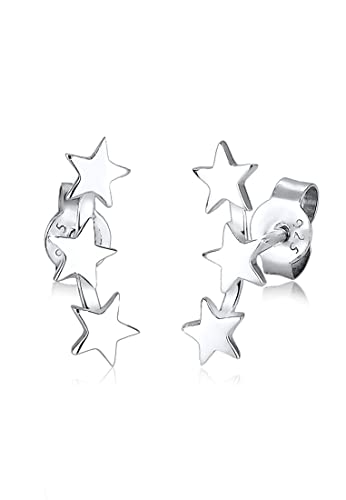 Elli Ohrringe Damen Ohrstecker Sterne Astro Look in 925 Sterling Silber von Elli