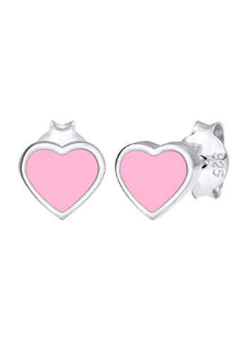 Elli Ohrringe Kinder Herz Stecker Rosa Emaille in 925 Sterling Silber Elli Ohrringe Kinder Herz Stecker Rosa Emaille in 925 Sterling Silber von Elli