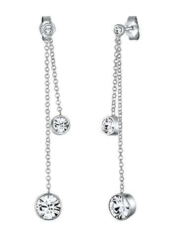 Elli Ohrringe Damen Ohrhänger filigran elegant mit Kristallen in 925 Sterling Silber von Elli