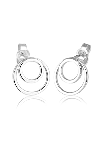 Elli Ohrringe Damen Ohrstecker Double Kreis Basic in 925 Sterling Silber von Elli