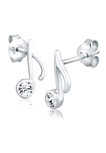 Elli Ohrringe Damen Ohrstecker Note mit Kristallen in 925 Sterling Silber von Elli
