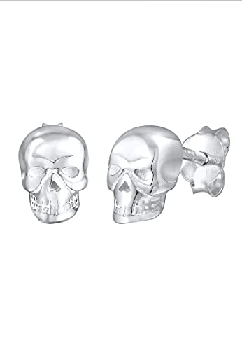 Elli Ohrringe Damen Ohrstecker Totenkopf Rock Gothic Trend in 925 Sterling Silber von Elli