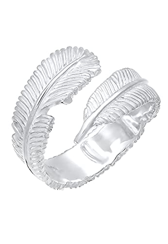 Elli Ring Damen Wickel Feder Boho Trend in 925 Sterling Silber von Elli