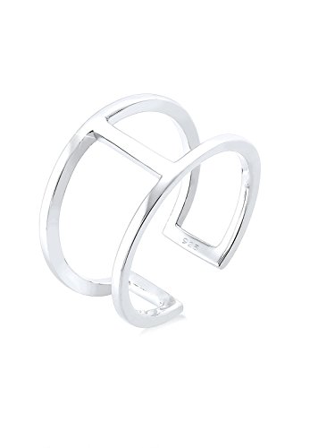 Elli Ring Damen Geo Minimal Trend in 925 Sterling Silber von Elli