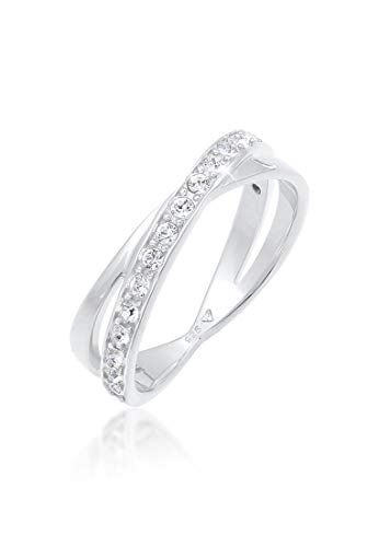 Elli Ring Damen Wickel Elegant mit Kristallen in 925 Sterling Silber von Elli