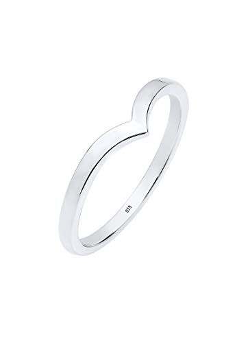Elli Ring Damen V-Form Stacking Trend in 925 Sterling Silber von Elli