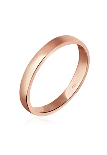 Elli Ring Damen Basic Verlobung in 925 Sterling Silber Rosévergoldet von Elli