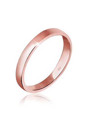 Elli Ring Damen Basic Verlobung in 925 Sterling Silber Rosévergoldet von Elli