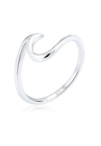 Elli Ring Damen Welle Strand Maritim in 925 Sterling Silber von Elli