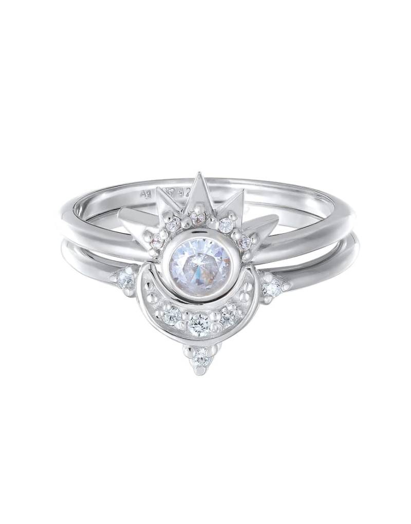 Elli - Damen-Ringe im Set aus vergoldetem 925er Sterlingsilber mit sternförmigem Design mit weißem Zirkonia im Diamantschliff für den Sommer/Strand Elli - Damen-Ringe im Set aus vergoldetem 925er Sterlingsilber mit sternförmigem Design mit weißem Zirkonia im Diamantschliff für den Sommer/Strand von Elli