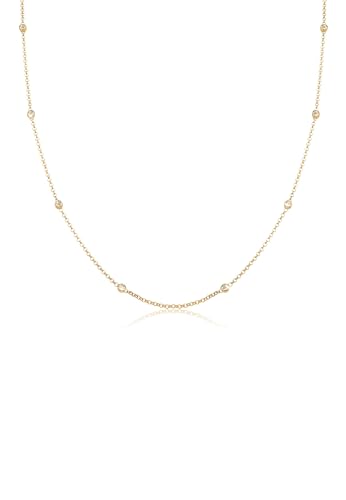Elli Halskette Damen Zart mit Kristallen in 925 Sterling Silber vergoldet Elli Halskette Damen Zart mit Kristallen in 925 Sterling Silber vergoldet von Elli