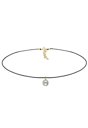 Elli Halskette Damen Choker mit Kristalle in 925 Sterling Silber vergoldet von Elli