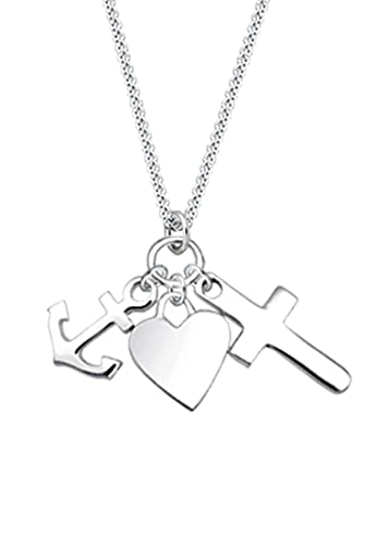 Elli Halskette Damen Kreuz Herz Anker Anhänger Modern in 925 Sterling Silber Elli Halskette Damen Kreuz Herz Anker Anhänger Modern in 925 Sterling Silber von Elli