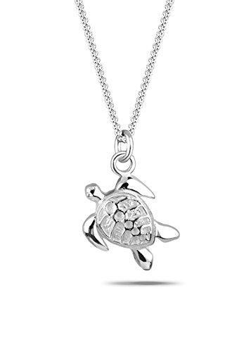 Elli Halskette Damen Schildkröte Anhänger Panzer Sonne in 925 Sterling Silber von Elli