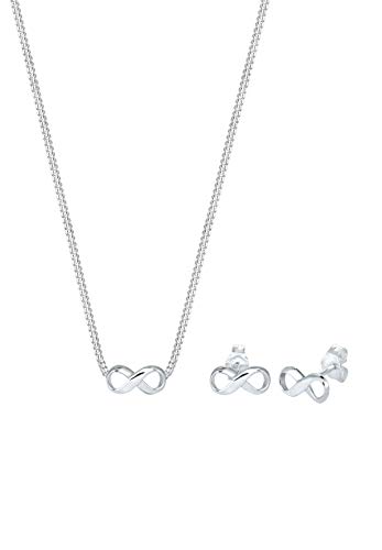 Elli Schmuckset Damen Infinity Unendlichkeit in 925 Sterling Silber von Elli