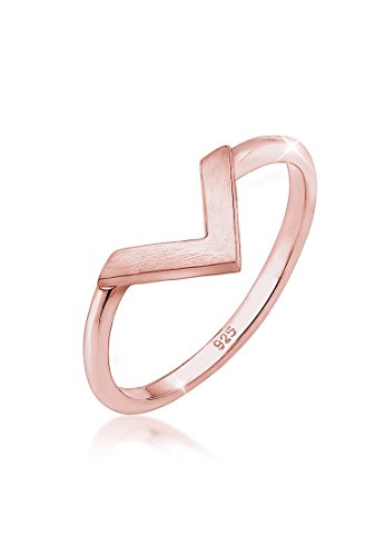 Elli Ring Damen V-Form Basic Trend aus 925 Sterling Silber von Elli