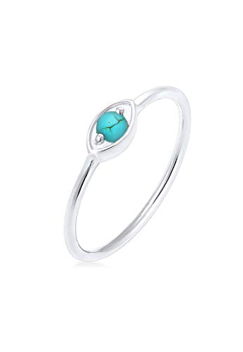 Elli Ring Damen Evil Eye Talisman Symbol mit Howlith Edelstein in 925 Sterling Silber Elli Ring Damen Evil Eye Talisman Symbol mit Howlith Edelstein in 925 Sterling Silber von Elli