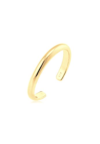 Elli Ring Damen MIDI im Minimal Design in 925 Sterling Silber vergoldet von Elli