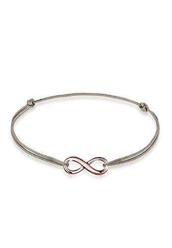 Elli Armband Damen Infinity Unendlichkeit Anhänger Trend in 925 Sterling Silber (Rosé Vergoldet) von Elli