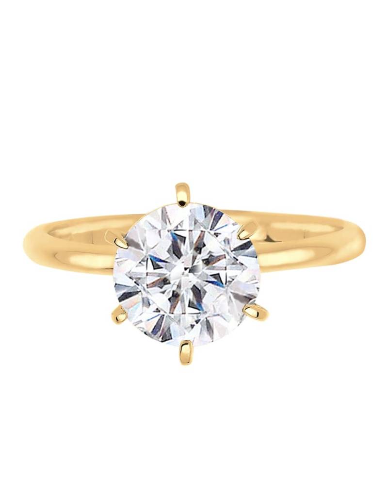 Elli - Damen-Verlobungsring in Goldoptik aus 925er-Sterlingsilber mit Kristallen-Goldfarben von Elli