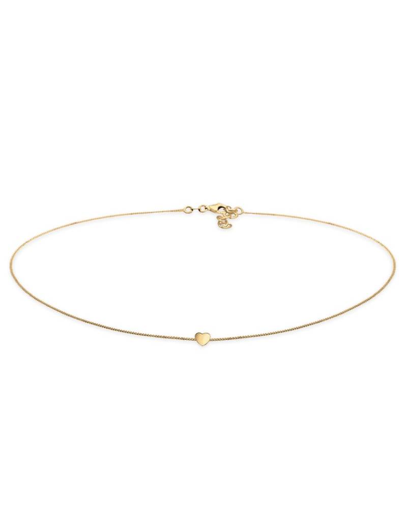 Elli - Filigrane Halskette in Goldoptik aus 925er Sterlingsilber mit Herzanhänger-Goldfarben von Elli