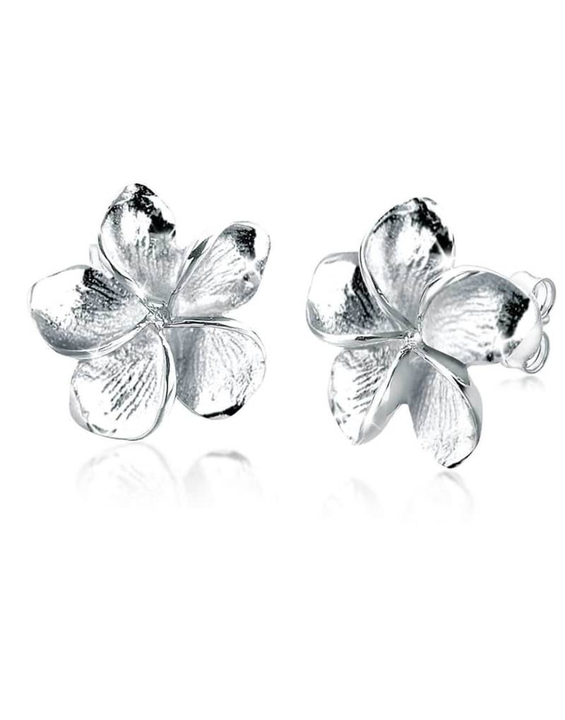 Elli - Ohrringe aus 925er Sterlingsilber mit Frangipani-Blume von Elli