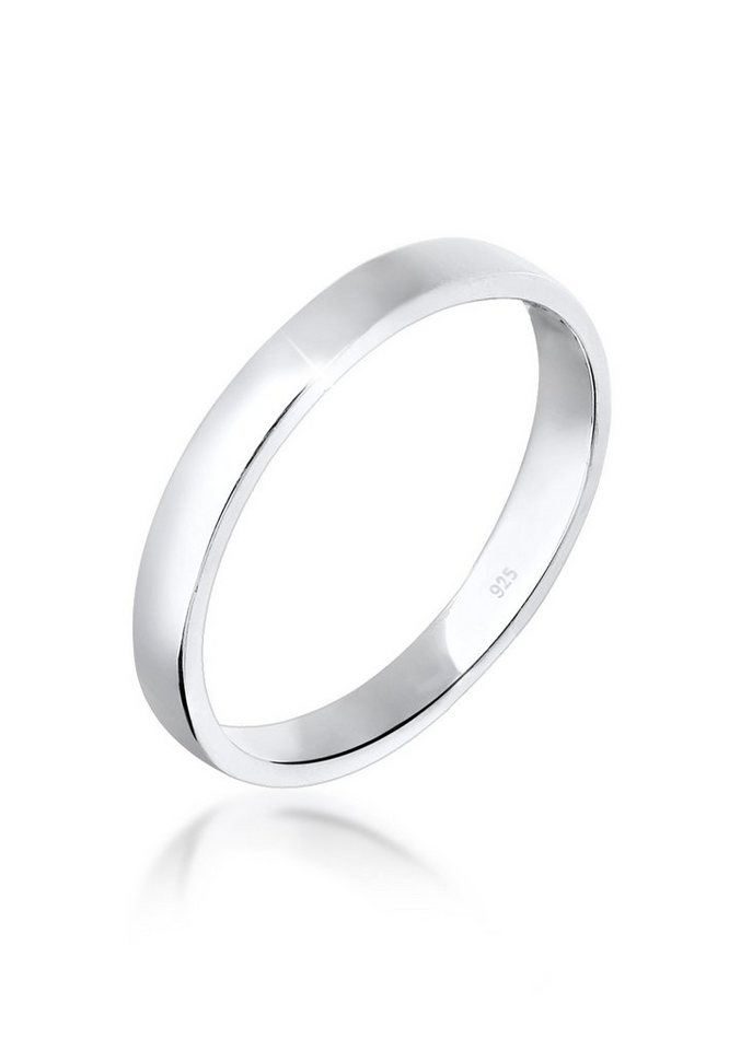 Elli Fingerring Basic Ehering Partnerring Damen 925er Silber, Ehering von Elli