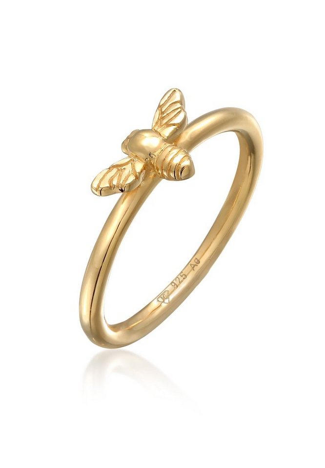 Elli Fingerring Biene Honigbiene Tier 925 Silber, Biene von Elli