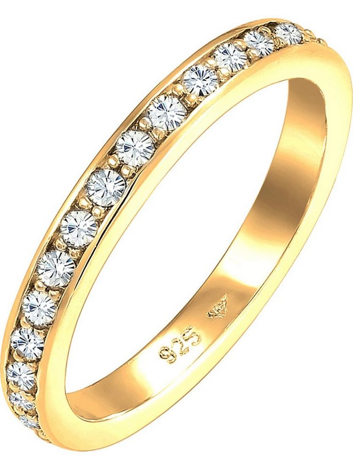 Elli Fingerring Elli Damen-Damenring 925er Silber 28 Kristall, Kristall von Elli