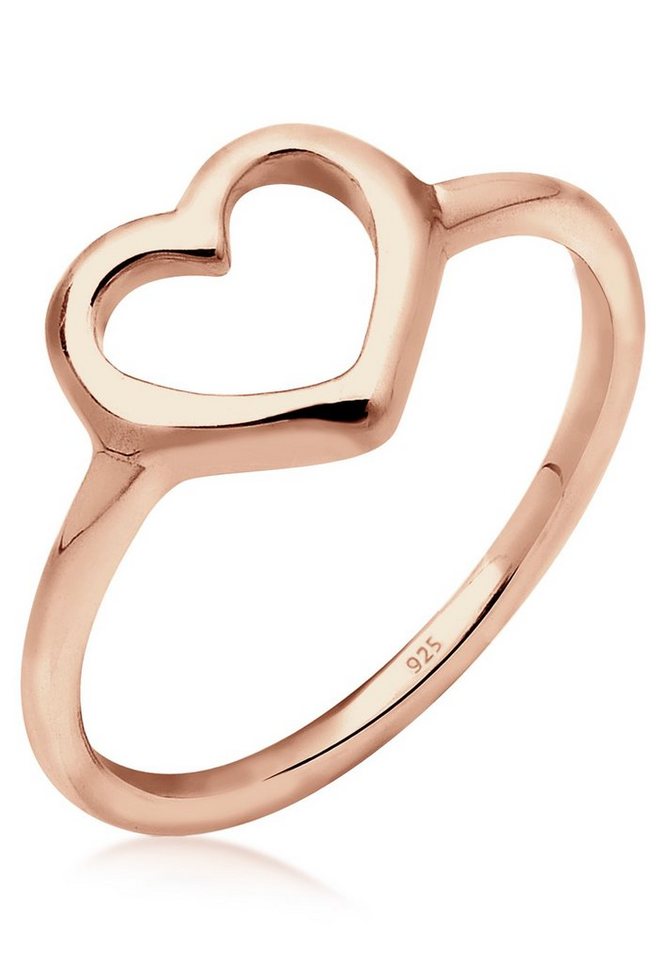 Elli Fingerring Herz Trendsymbol 925 Silber, Herz von Elli