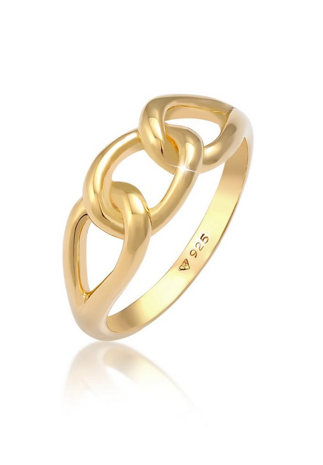 Elli Fingerring Knoten Symbol Chain Look 925 Silber, Knoten von Elli