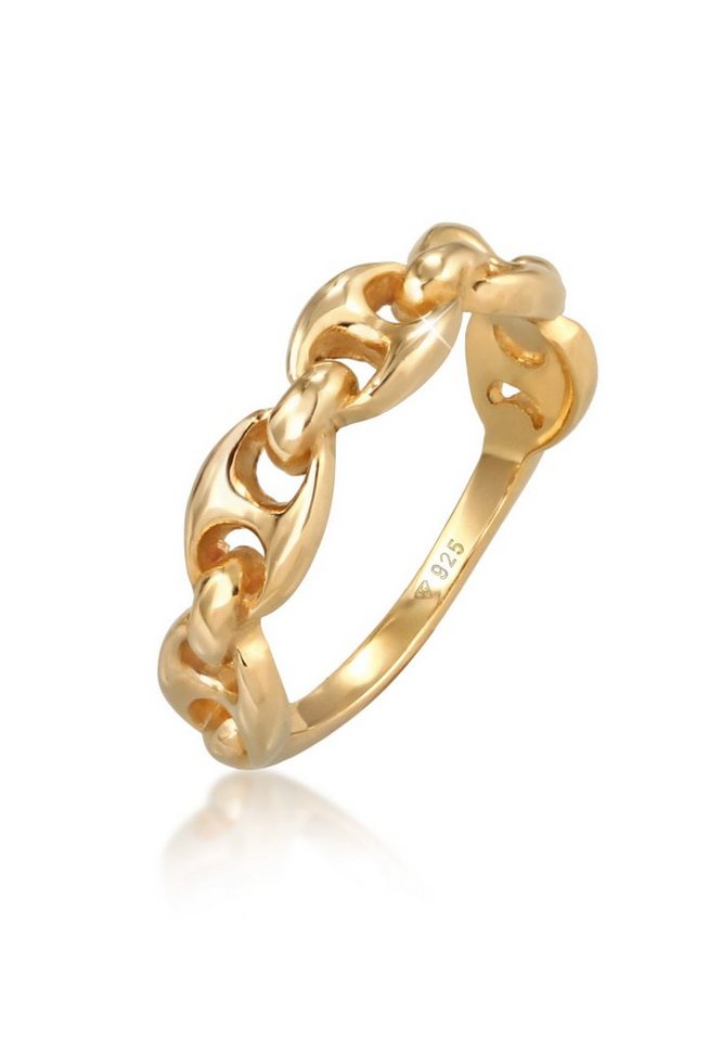 Elli Fingerring Maritimes Schiffsanker Design Bandring 925 Silber von Elli