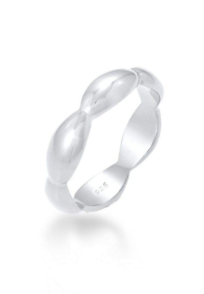 Elli Fingerring Oval Unendlich Trend 925 Silber, Kugel von Elli