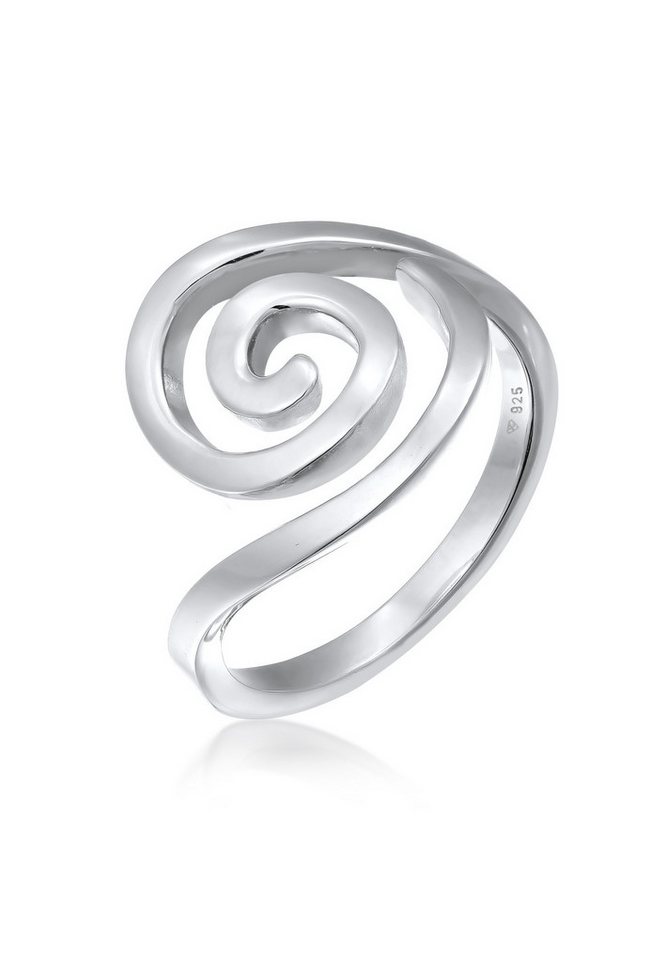 Elli Fingerring Spirale Organic Modern 925 Silber, Kreis von Elli